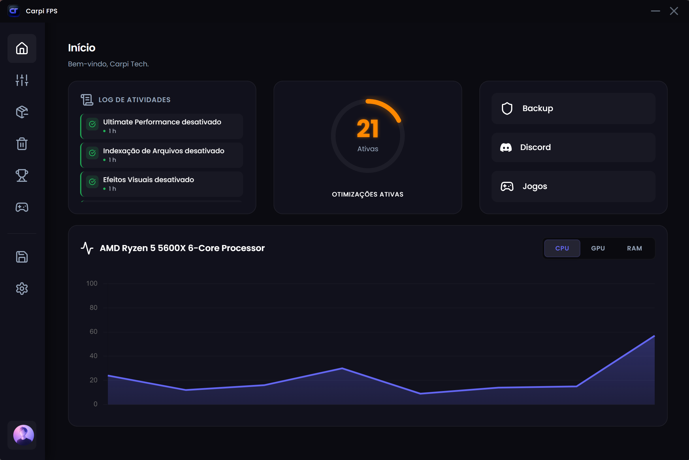 Preview do aplicativo Carpi Tech